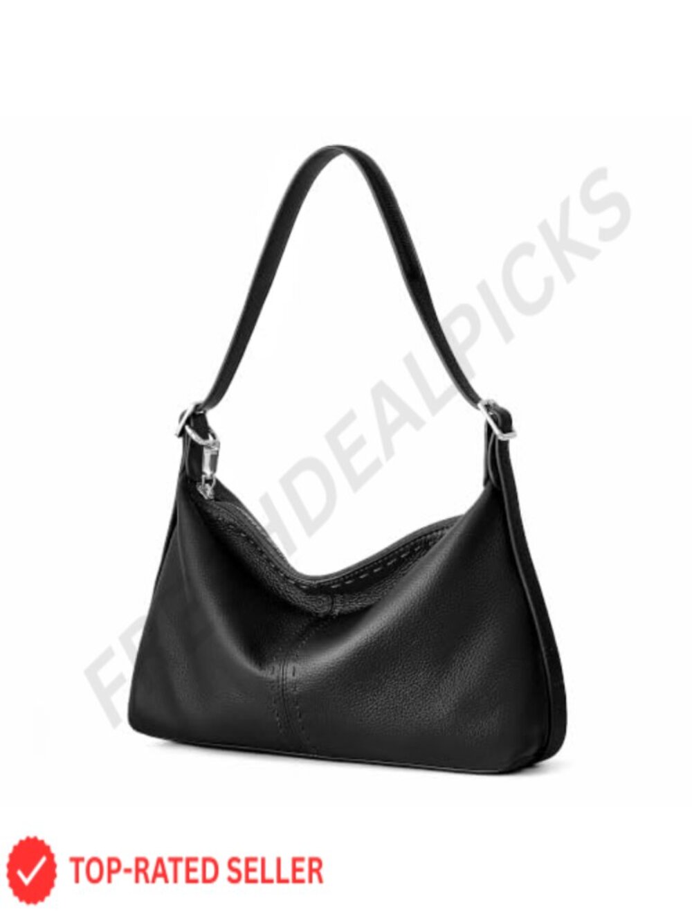 Genuine Leather Slouchy Hobo Bag Anti Theft Crossbody Purse